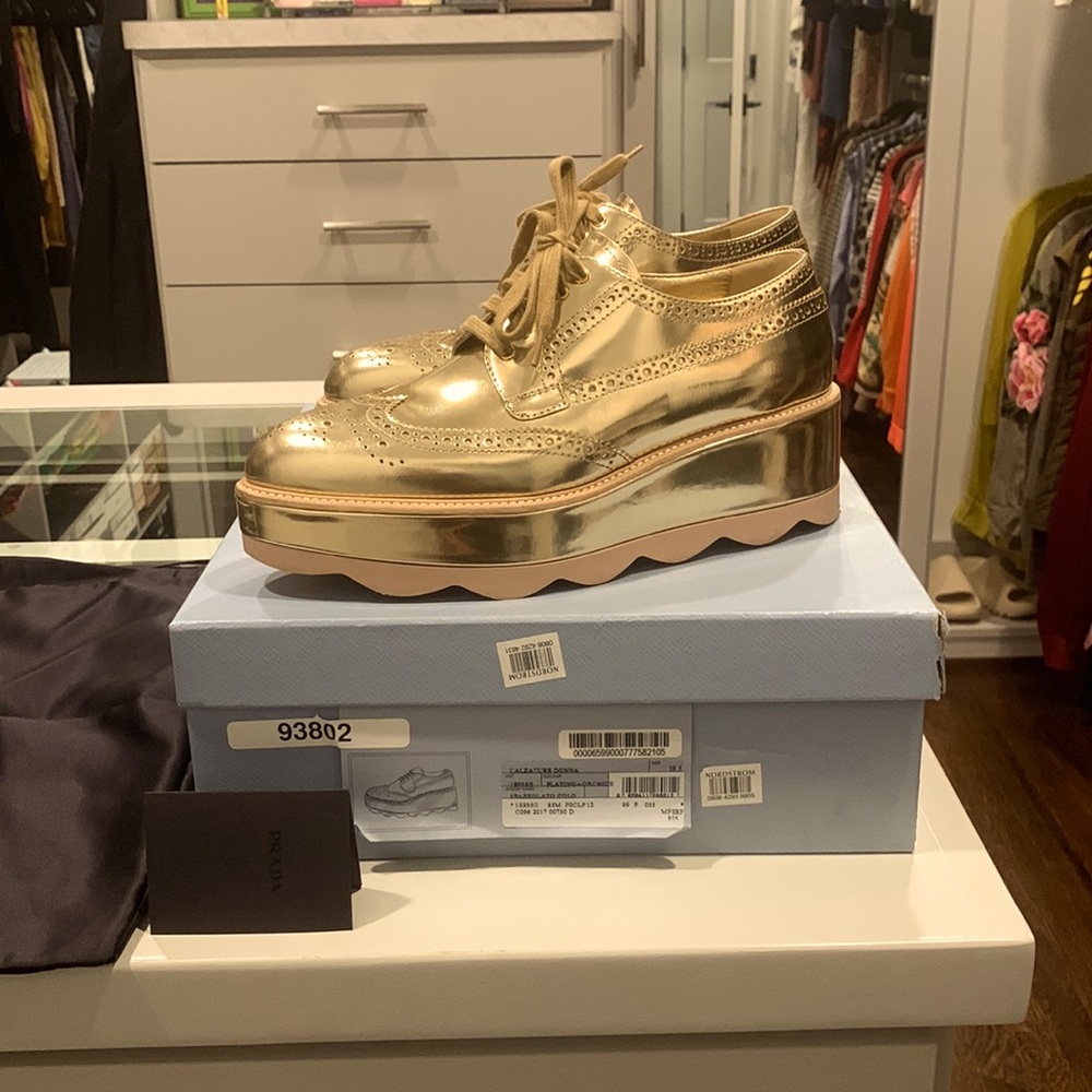 Gold Prada Shoes, super cute!
